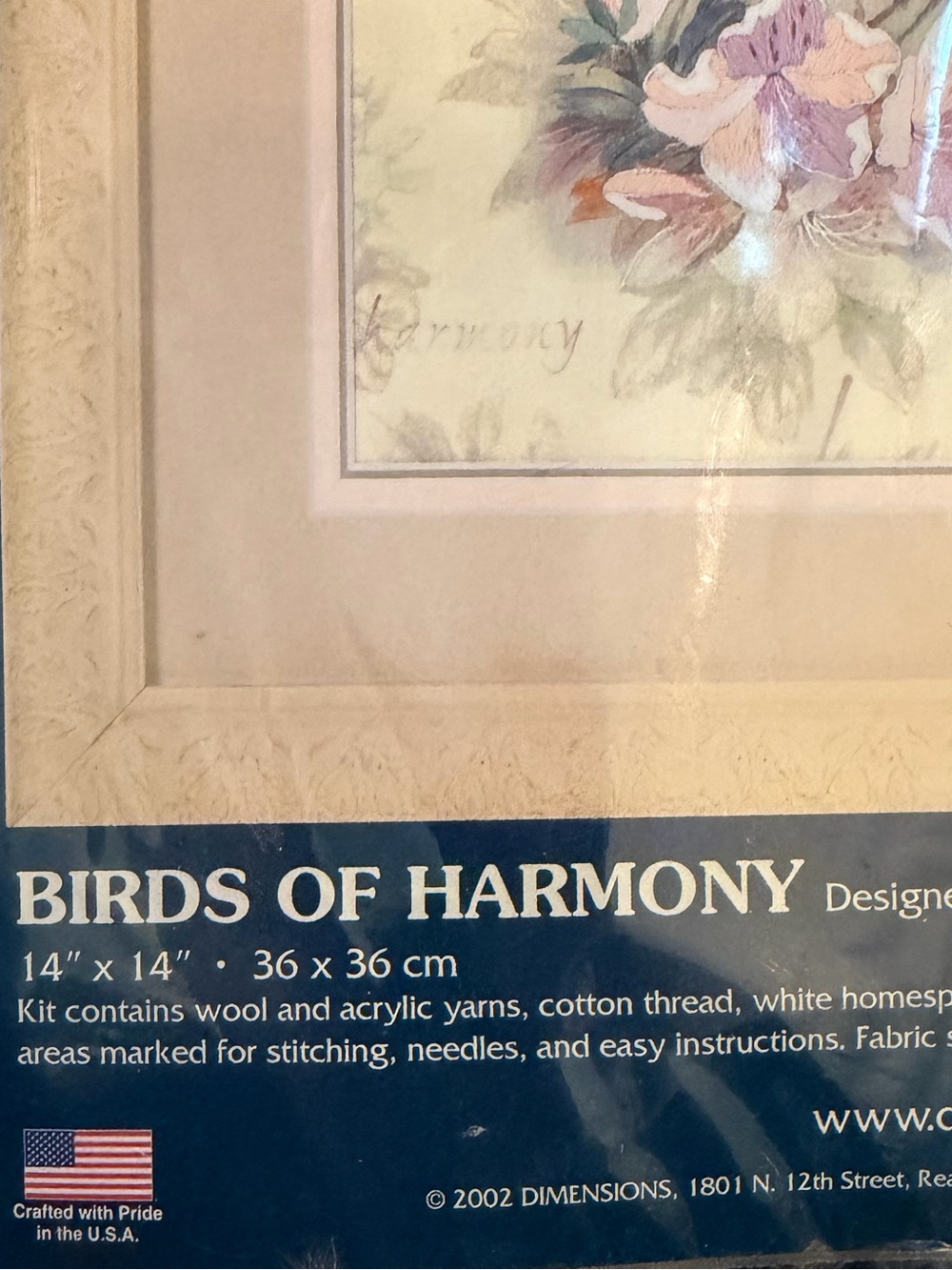 2002 Sunset Gallery Crewel Designed by Lena Liu Birds of Harmony 11126 - Picture 3 of 4